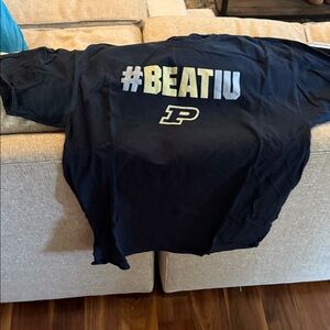 Purdue Black Short Sleeve Tee